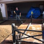 This is how we take out the root from under driveway
