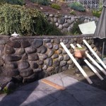 Rock wall remove and replace in Burnaby, BC, Canada